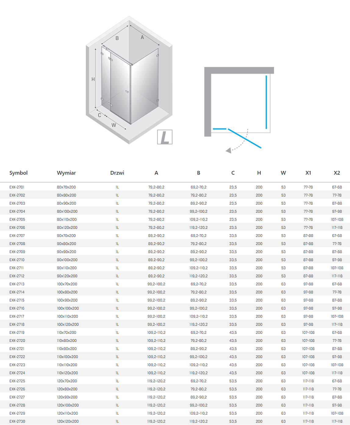 New Trendy Eventa kabina rysunek techniczny